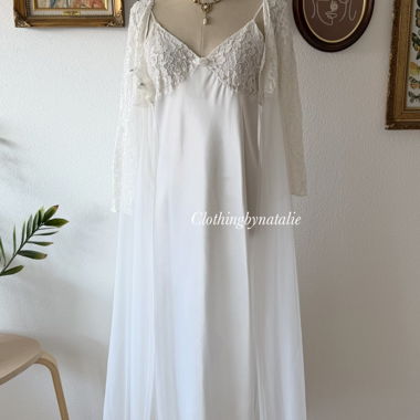 Set Peignoir da Sposa in Raso Val Mode Taglia M