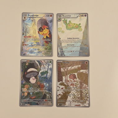 4 cartes Pokémon TCG (anglais)