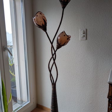 Floor lamp with 3 lampshades