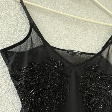 Schwarzes Glitzer Body