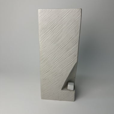 Vase signiert Irma Reist weiss vintage