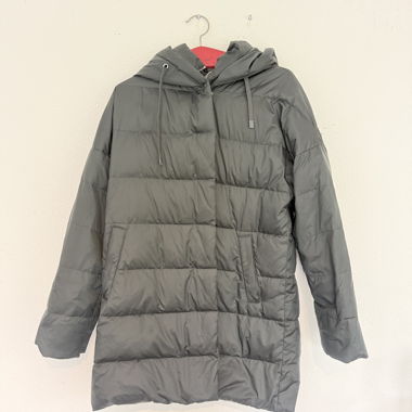 Veste en duvet vert pétrole à capuche