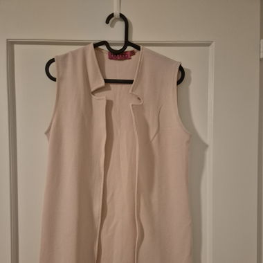 Light pink long vest cardigan