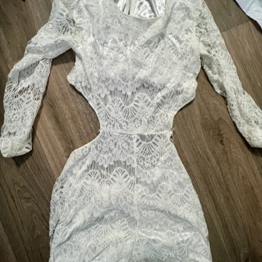 Combi-short blanche dentelle 
