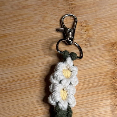 Porte-clés macramé Marguerite