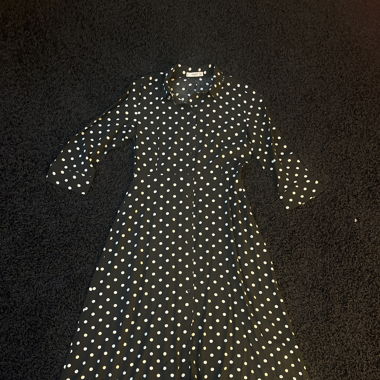 Robe longue à pois 