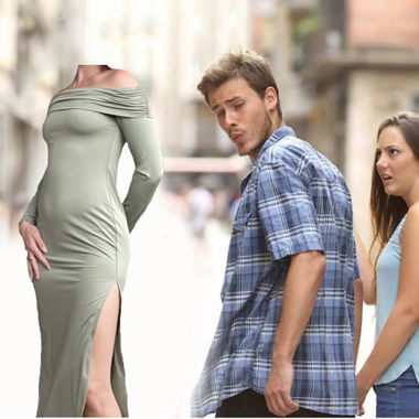Green off-the-shoulders dress