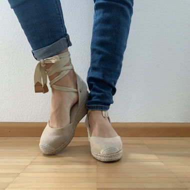 Nude platform sandals AUSTEN - size 36
