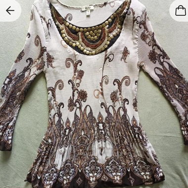 Gemustertes Langarmshirt