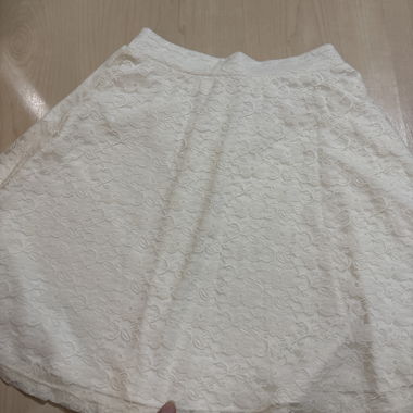 Gonna in pizzo bianco