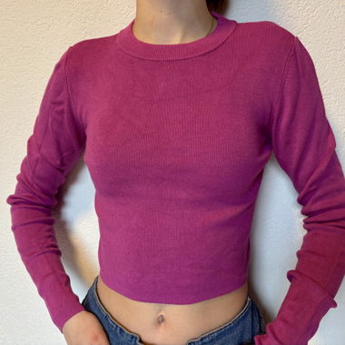 Pull rose crop top