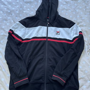 Black Fila Hooded Jacket