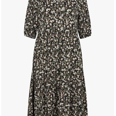 robe à fleurs noire
