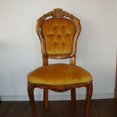 6 sedie vintage imbottite da accento