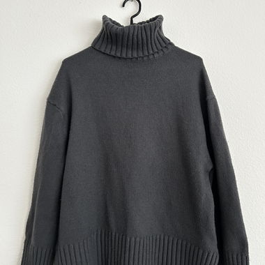 H&M GRAUER ROLLKRAGEN PULLOVER