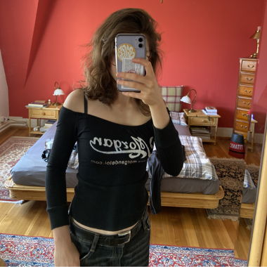 schwarzes vintage 2000s shirt