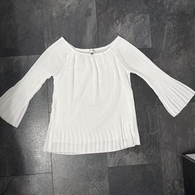 Blusa bianca plissettata
