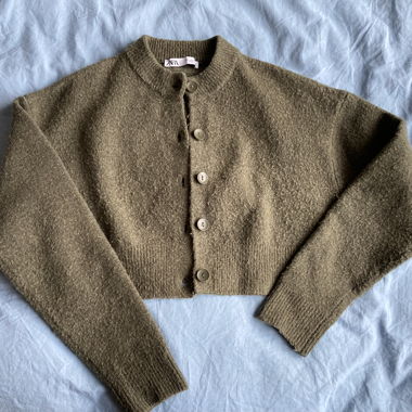 Green cardigan