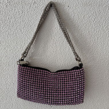 Bag with violet glitter 