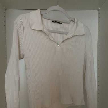 Haut manches longues blanc Zara