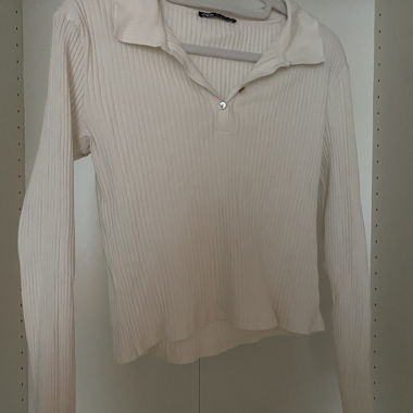 Top maniche lunghe bianco Zara