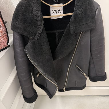 Veste motarde noire Zara