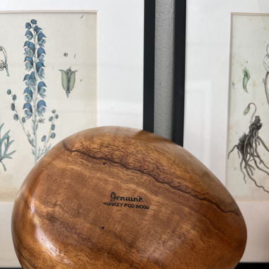Mid Century monkey wood bowl 