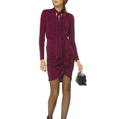 MICHAEL KORS Leopard Matte-Jersey Kleid 