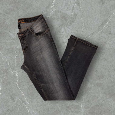 vintage jeans with design on backpockets