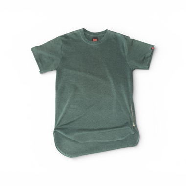 Grunes T-Shirt mit Zip
