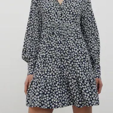 Robe à boutons florale