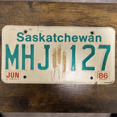 Autoschild, Saskatchewan MHJ 127 - Kanada 
