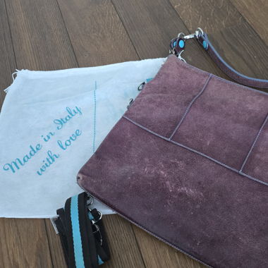 Gabs Felt and Leather Crossbody Bag