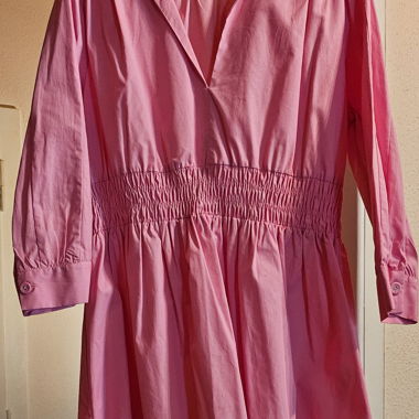 Zara rosafarbenes Hemdblusenkleid