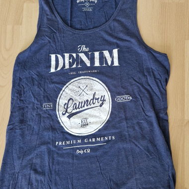 Denim Print Tank Top