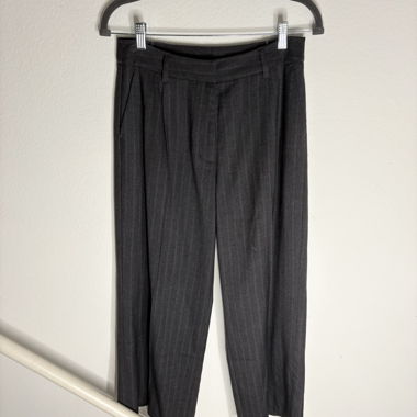 pantaloni baggy a righe grigi