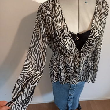 Zebrabluse cream