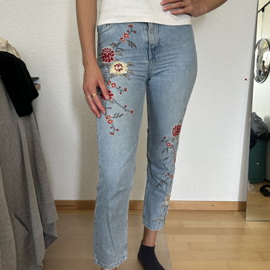 Jeans floreali