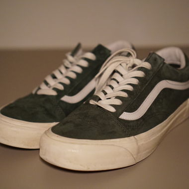 Green Vans Suede Sneakers
