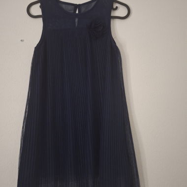 Vestito plissé blu scuro bambina, taglia 134