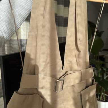 Zara Khaki Neckholder Top with Belt