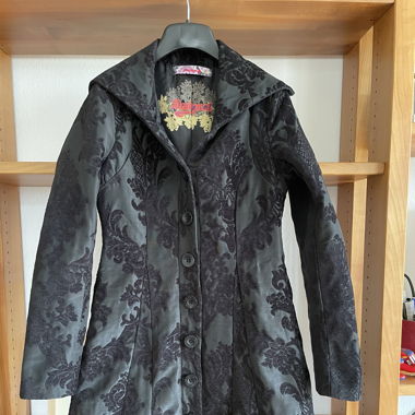 Desigual schwarzer Mantel baroque