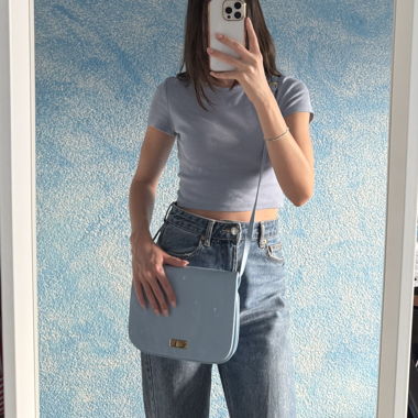 Hellblaue Umhängetasche maddison