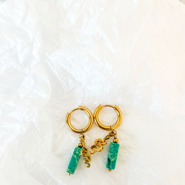 SNAKE Dangle Earrings - 18k gold plated