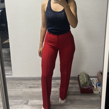 Pantaloni blazer rossi Zara