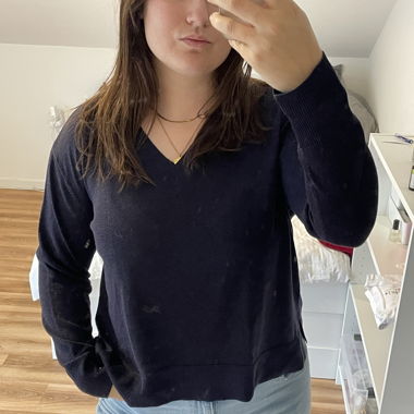 Glittery Pullover in blue