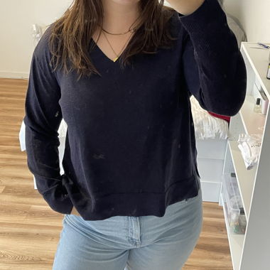 Glittery Pullover in blue