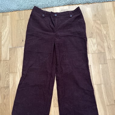 Pantalon vintage velours colleté couleur Bourdeau 