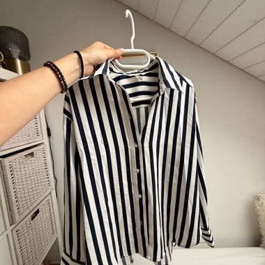 Chemise rayee bleu marine