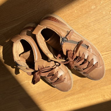 Sneakers in pelle marrone